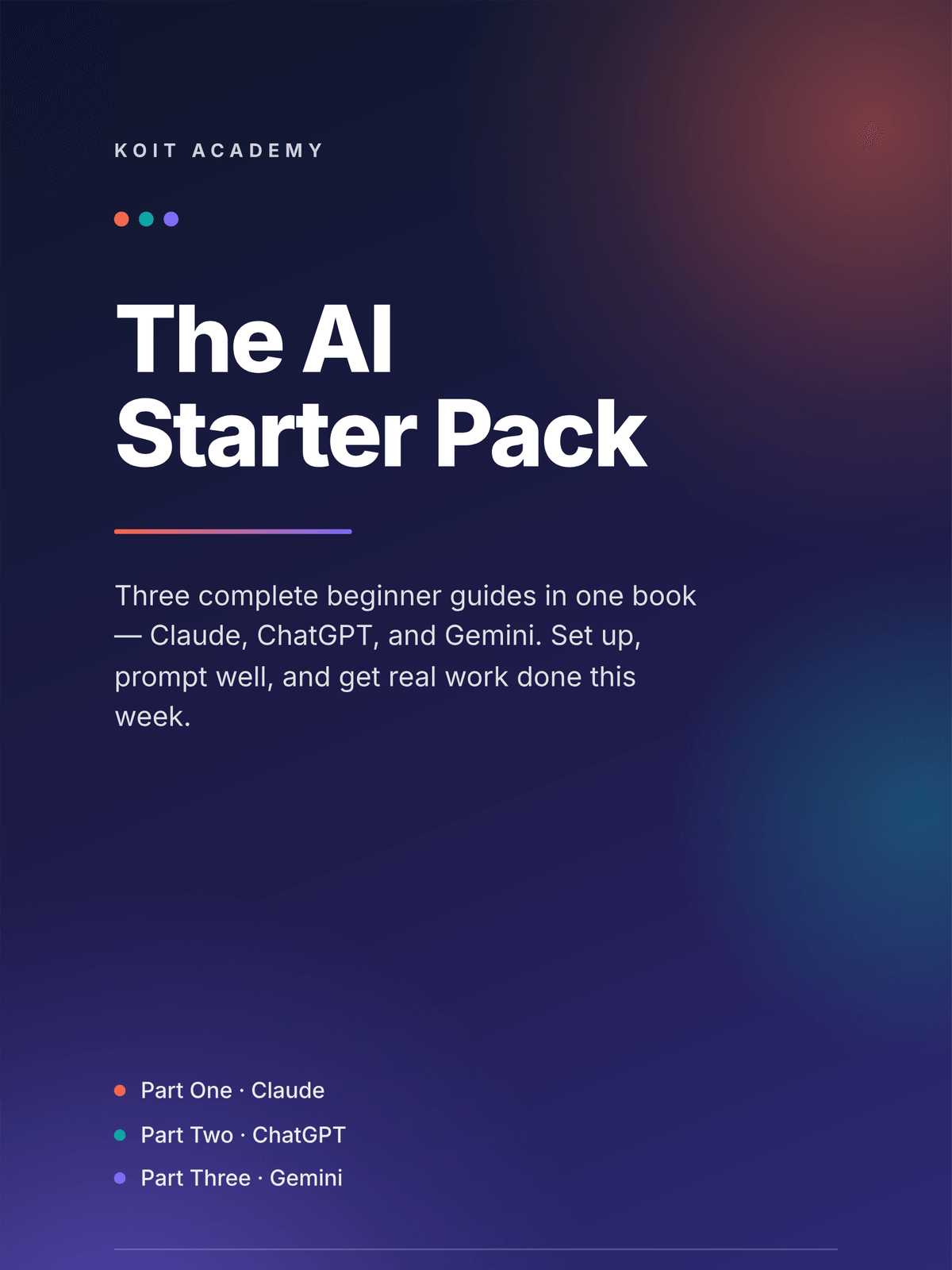 Front cover of AI Starter Pack, a 94-page PDF