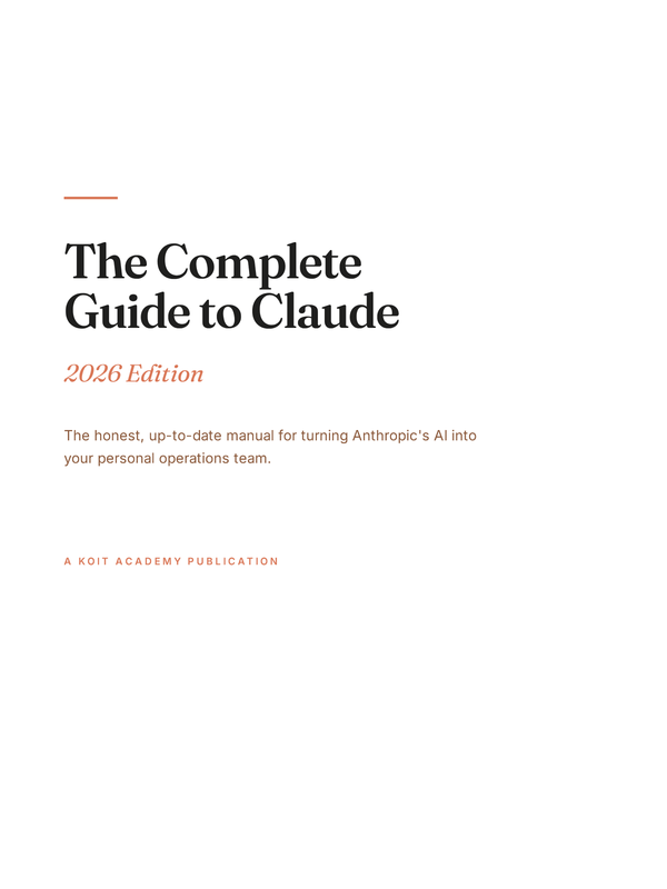 Front cover of The Complete Guide to Claude 2026, a 288-page PDF