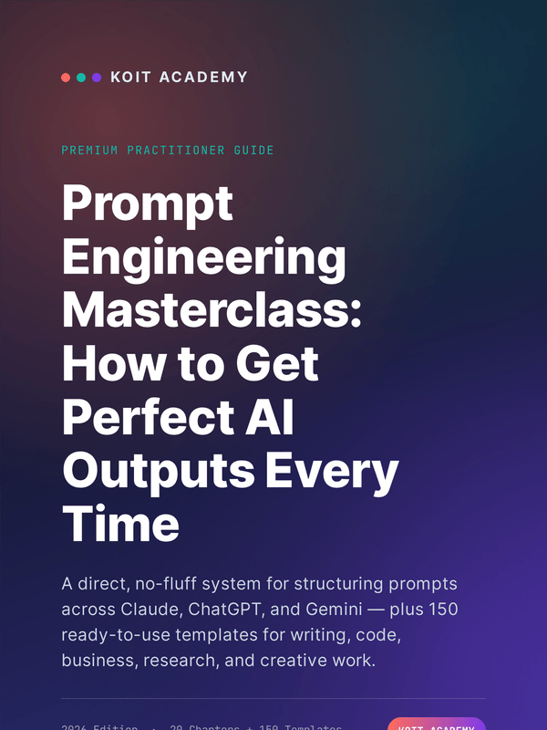 Front cover of Prompt Engineering Masterclass 2026, a 110-page PDF